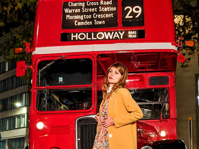 Vintage London bus tour with models- an evening of London portraiture!